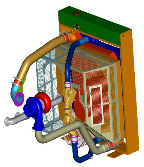 柴油發(fā)電機(jī)組水箱散熱器三維圖.png